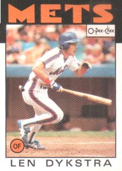 1986 O-Pee-Chee Baseball Cards 053      Len Dykstra RC